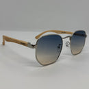 Óculos Hexagonal Silver Vision Bambu