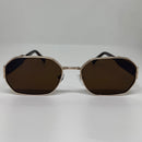 Óculos Hexagonal Charles Retrô Duo Marrom