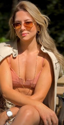 Óculos Zoe Gatinho Gold Marrom