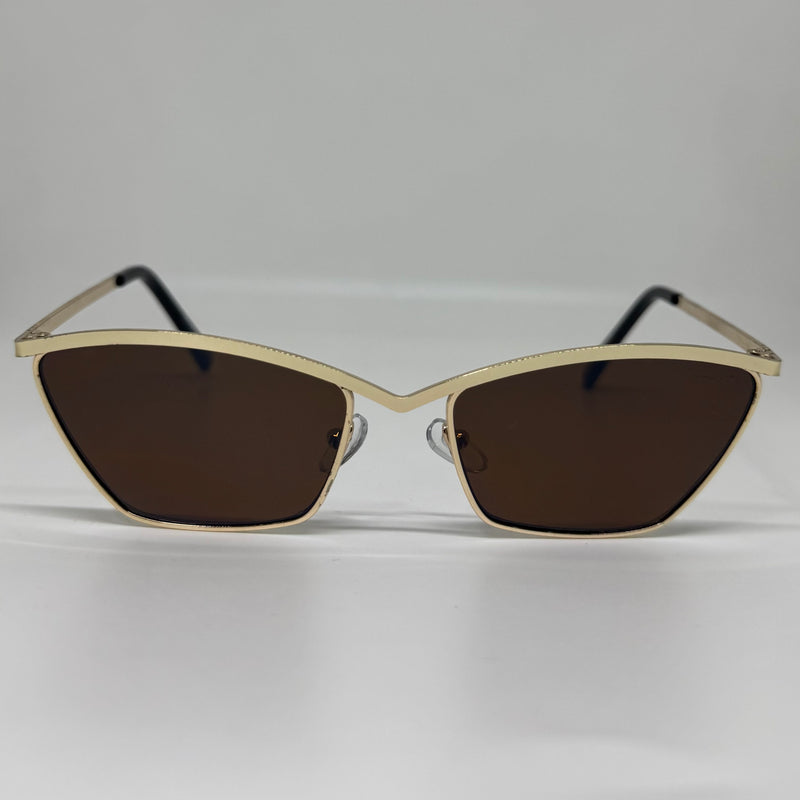 Óculos Macqueen Gold Marrom