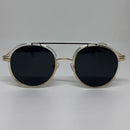 Armação Clipon Double Round Transparente