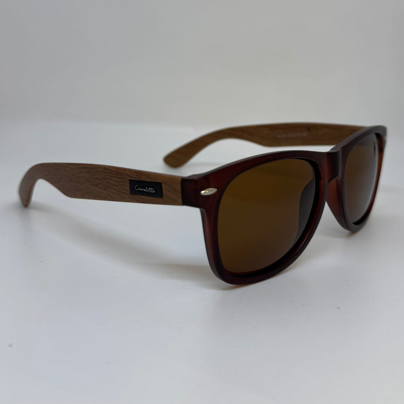 Óculos Maresias Marrom Bambu Escuro Polarizado