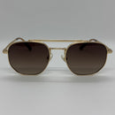 Óculos Aviador Fuzy Gold Marrom Degrade