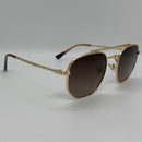 Óculos Aviador Fuzy Gold Marrom Degrade