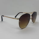 Óculos Aviador Line Gold Marrom