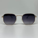 Óculos Hexagonal Gold Shadow Bambu Escuro