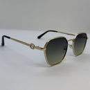 Óculos Hexagonal Grace Gold Lente Verde Degrade