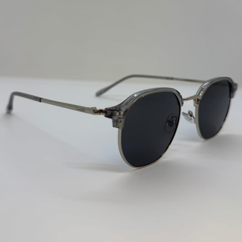 Óculos Zeus Translúcido Cinza Redondo