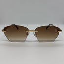 Óculos Julian Gold Marrom Degrade