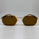 Óculos Hexagonal Retrô Viper Marrom