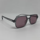 Óculos Aviador Flow Cinza Lente Roxa