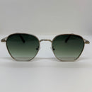 Óculos Hexagonal Babilônia Silver Verde Degrade