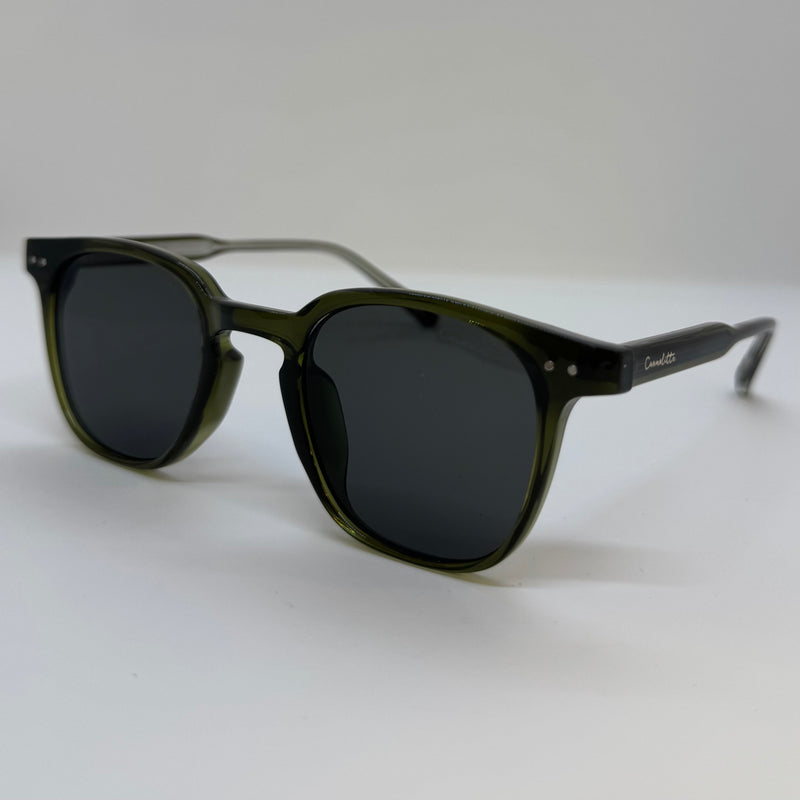 Óculos Square Verde Translúcido