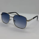 Óculos Bruce Silver Lente Azul Aviador