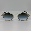 Óculos Vic Gold Lente Azul Degrade Retrô