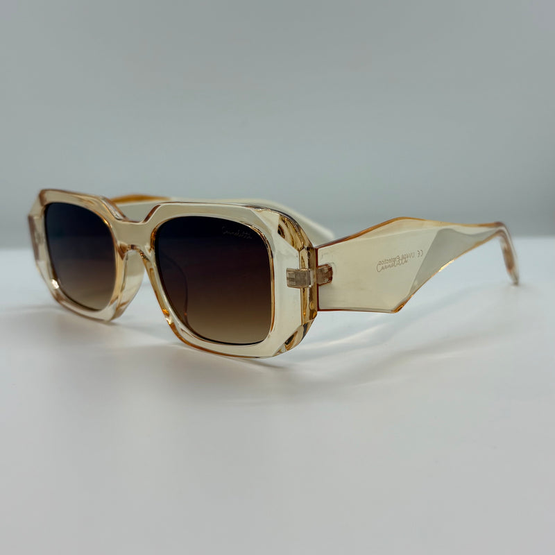 Óculos The Cave Bege Translúcido