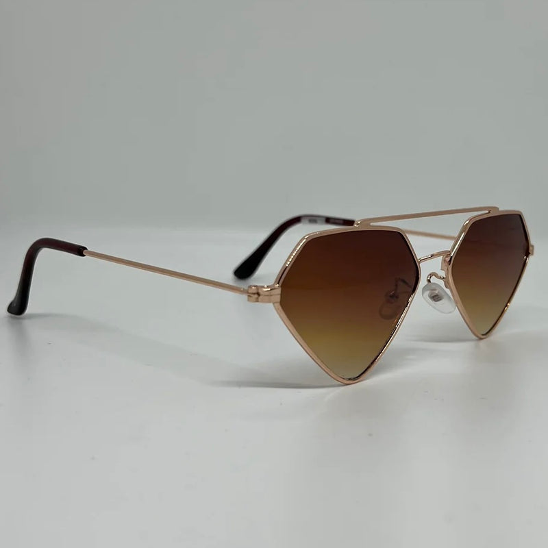 Óculos Diamante Rose Marrom
