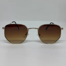 Óculos Hexagonal Marrom Classic