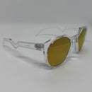 Oculos Livo Transparente Espelhado Dourado
