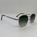 Óculos Hexagonal Babilônia Silver Verde Degrade