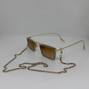 Cordão Dourado com Pedras Brilhantes Anti Perda