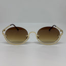 Óculos Asad Gold Marrom Degrade