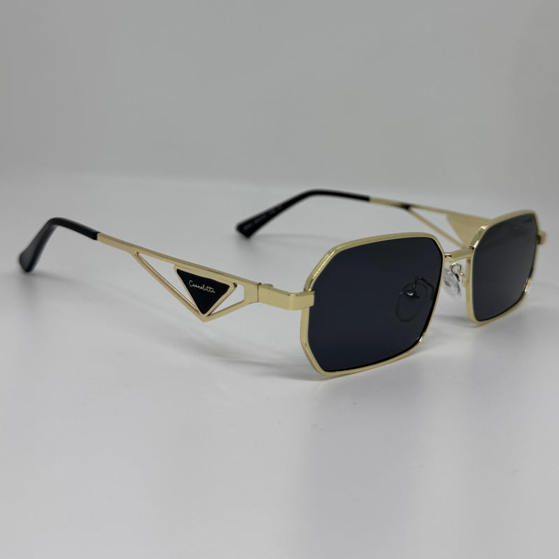 Óculos Hexagonal Retrô Fiorenzi Retrô Gold Dark
