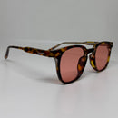 Óculos Square Tartaruga Lente Rose