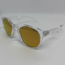 Oculos Livo Transparente Espelhado Dourado