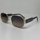 Óculos Hexagonal Retrô Charles Duo Lente Fume