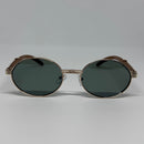 Óculos Nayte Gold Lente Verde Bambu Escuro