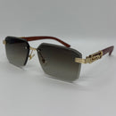 Óculos Malboro Lente Cinza Bambu Escuro