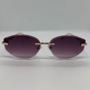 Óculos Khalifa Gold Lente Rosa Degrade