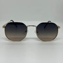 Óculos Hexagonal Majestic Gold Fume