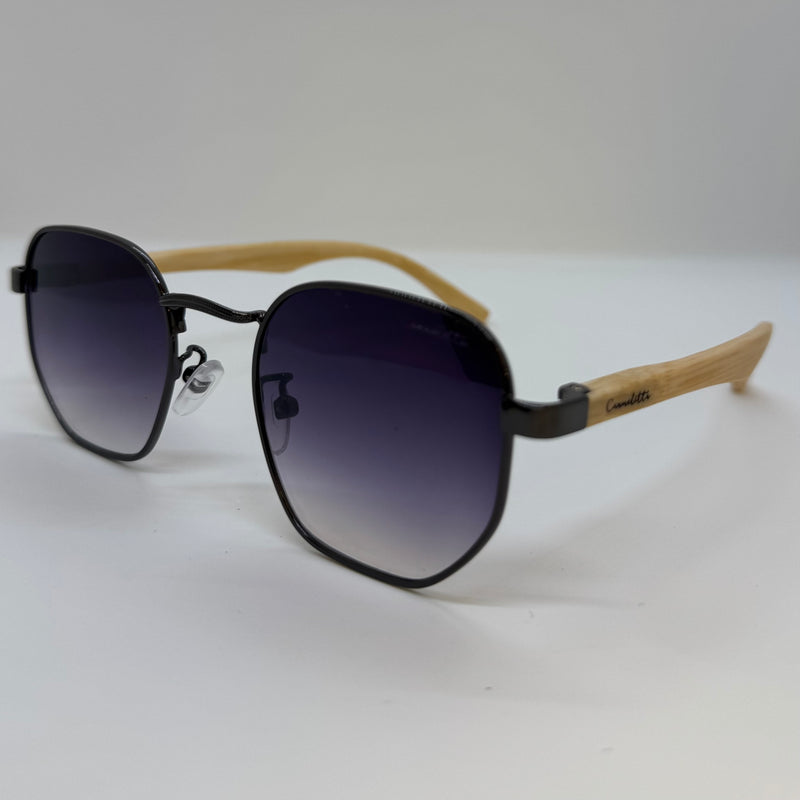 Óculos Hexagonal Bambu Shadow