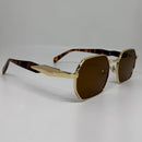 Óculos Hexagonal Retrô Viper Marrom