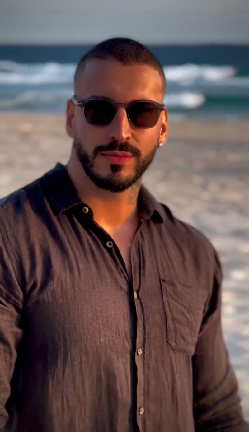 Óculos Harley Cinza Translúcido