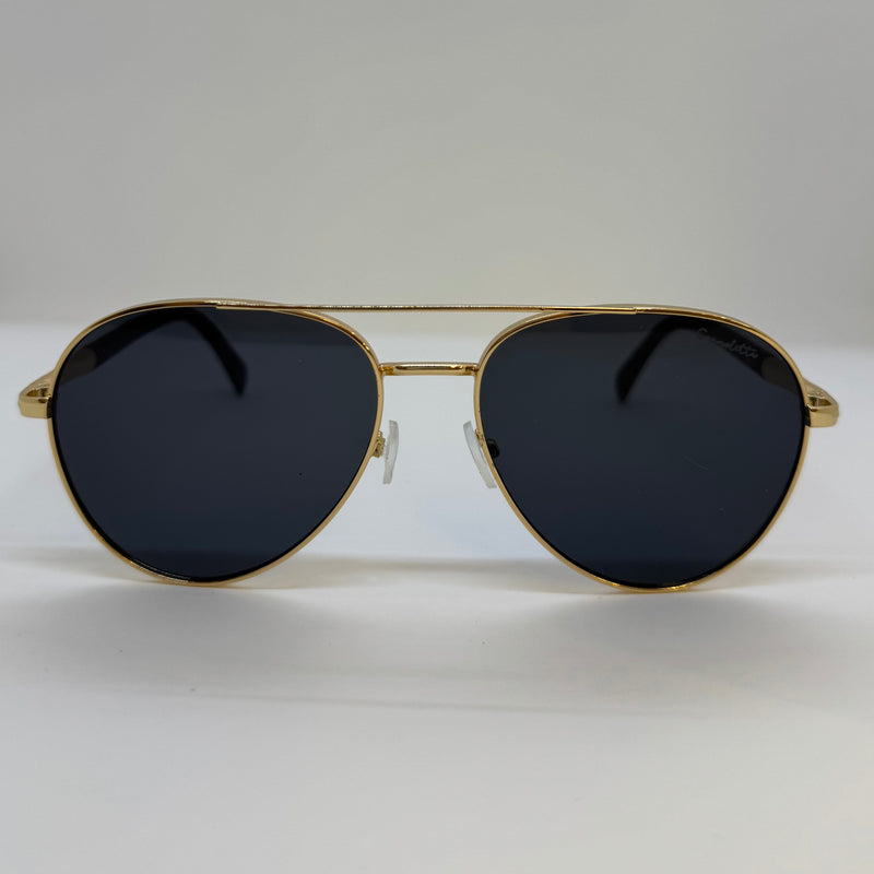 Óculos Aviador Falcon Gold Lente Preta