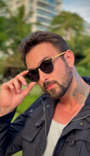 Óculos Bossa Nova Dark Bambu Redondo Polarizado