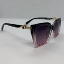 Óculos Adele Gold Cinza Degrade Gatinho