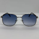 Óculos Bruce Silver Lente Azul Aviador