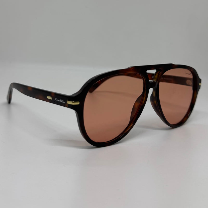 Óculos Aviador Wolner Tartaruga Lente Rose