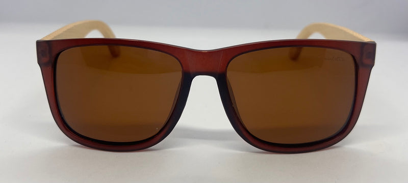Óculos Arpex Grande Marrom Bambu Polarizado