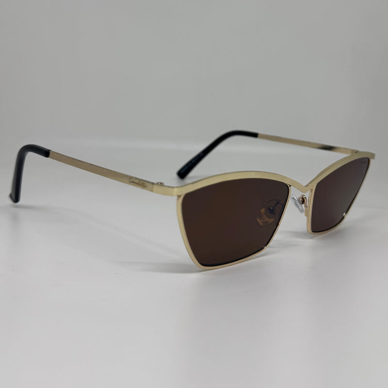 Óculos Macqueen Gold Marrom