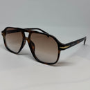 Oculos Aviador Ayla Tartaruga Marrom Degrade