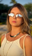 Óculos Losango Luxury Lente Cinza Degrade