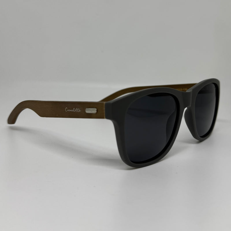 Óculos Mordecai Cinza Bambu Escuro Polarizado