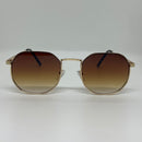 Óculos Hexagonal Majestic Marrom