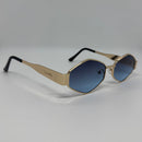 Óculos Losango Gold Luxury Azul Degrade