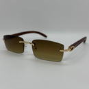 Óculos Mykonos Marrom Degrade Bambu Escuro